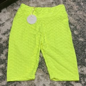 Yellow biker shorts